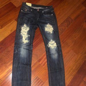 Vintage 2000's Machine Jeans with rhinestones